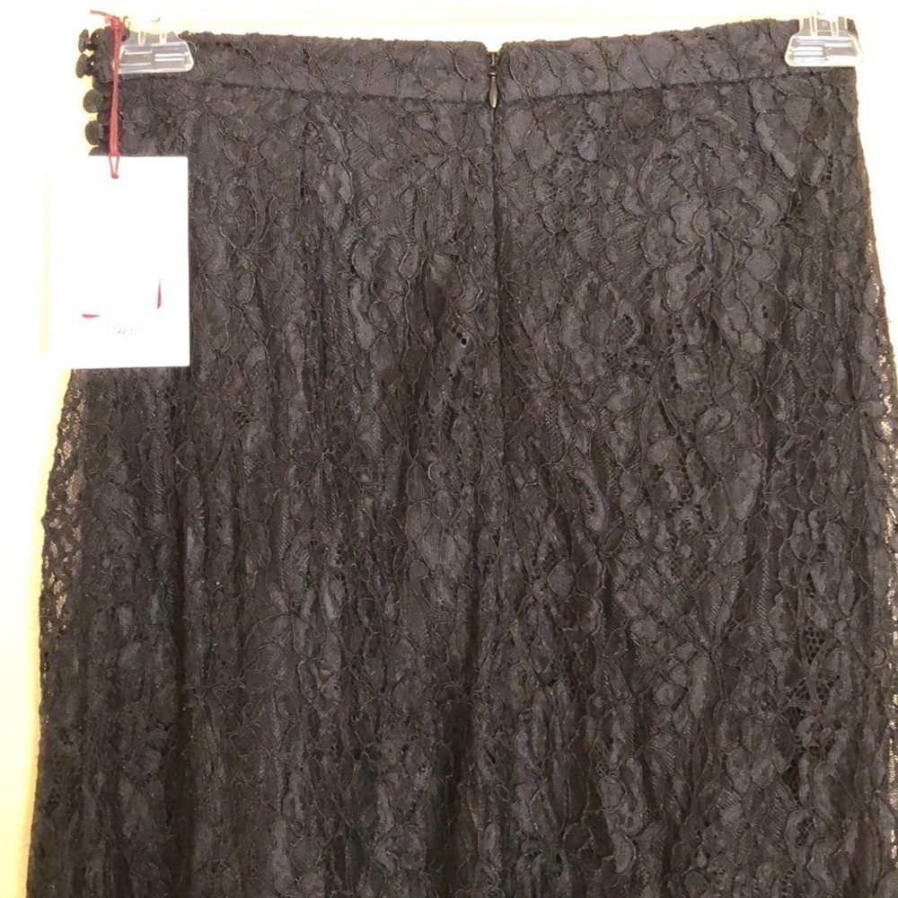LEWIT Women's Black Lace Midi Skirt Size 6 $349 - Picture 10 of 13